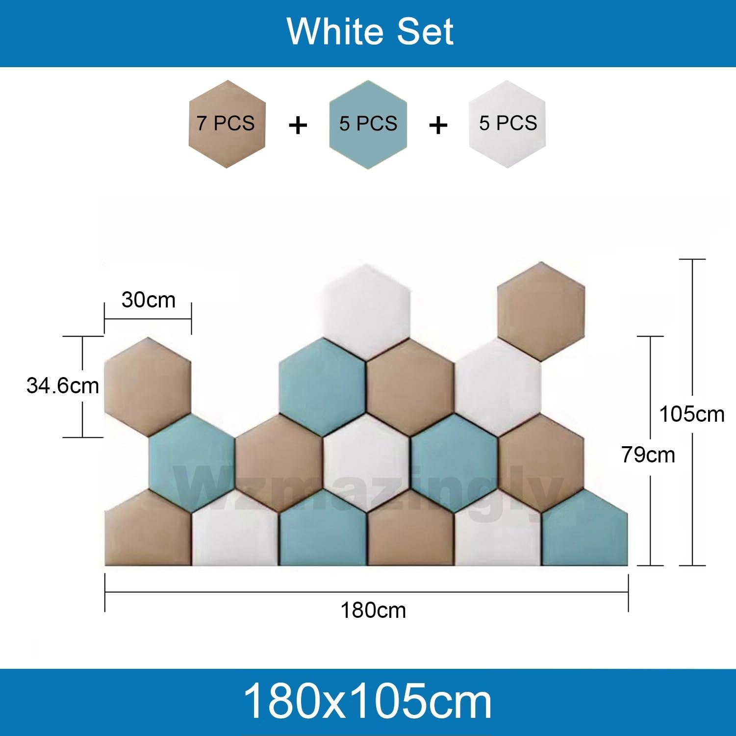 Panneaux Muraux 3D Tête de lit Tapissée Anti-Collision et Auto-adhésive Chevet Rembourrée pour Taille de lit Simple et Double(White,180x105cm)