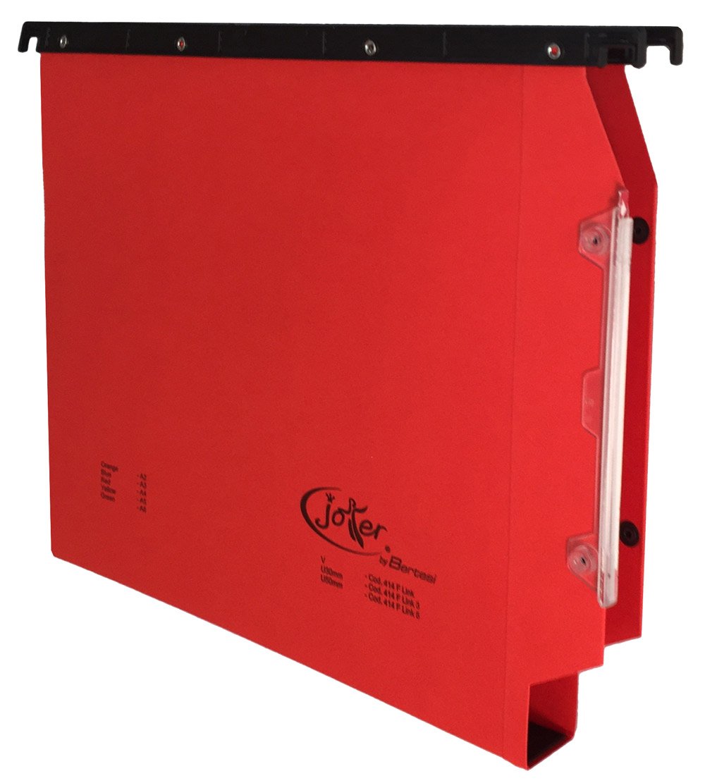 Cartelle sospese, 30 mm, 25 pezzi, colore: Rosso