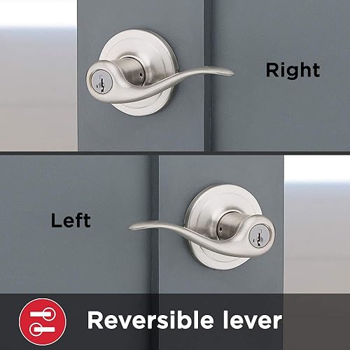 Miniatura 111 de Kwikset media manija para puerta, hacia la izquierda 788TNL RH 3 CP Tustin, 97880-679 Bronce veneciano