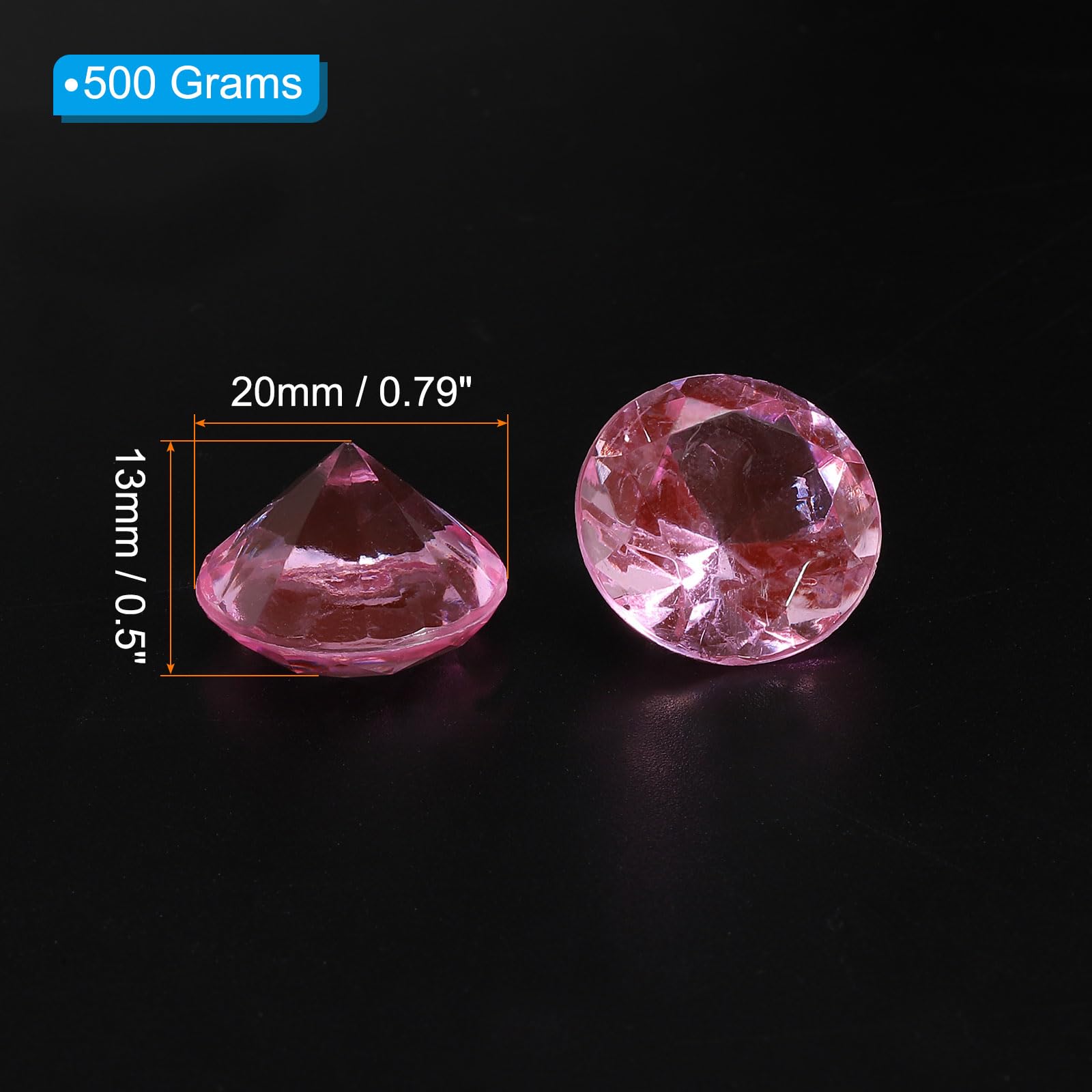 Riempitivi Per Vasi Diamanti Acrilici PATIKIL – 270 Pezzi, Cristalli Finti 20 Mm, Rosso Chiaro (500g), Per Decorazioni Matrimonio E Feste