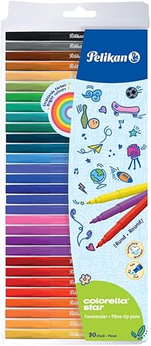Pelikan Colorella Star C302 814539 - Bolígrafo de punta de fibra (30 bolígrafos en estuche)