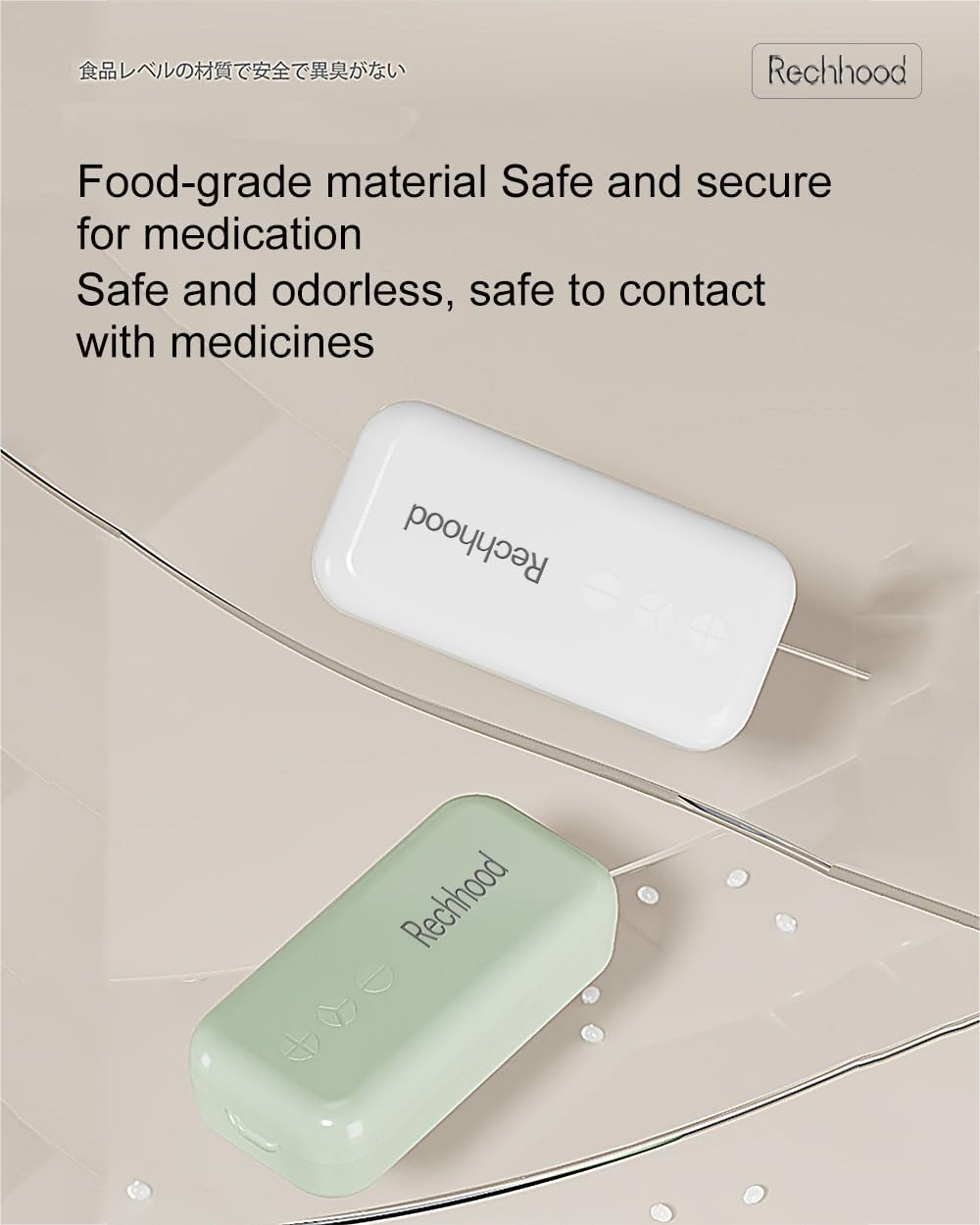 3-in-1 Pill Cutter 1/4 1/3 1/2 with Pill Storage Case, Stainless Steel Blade Cuts Pills Ideal for Cutting Vitamins and Pills (Green)
