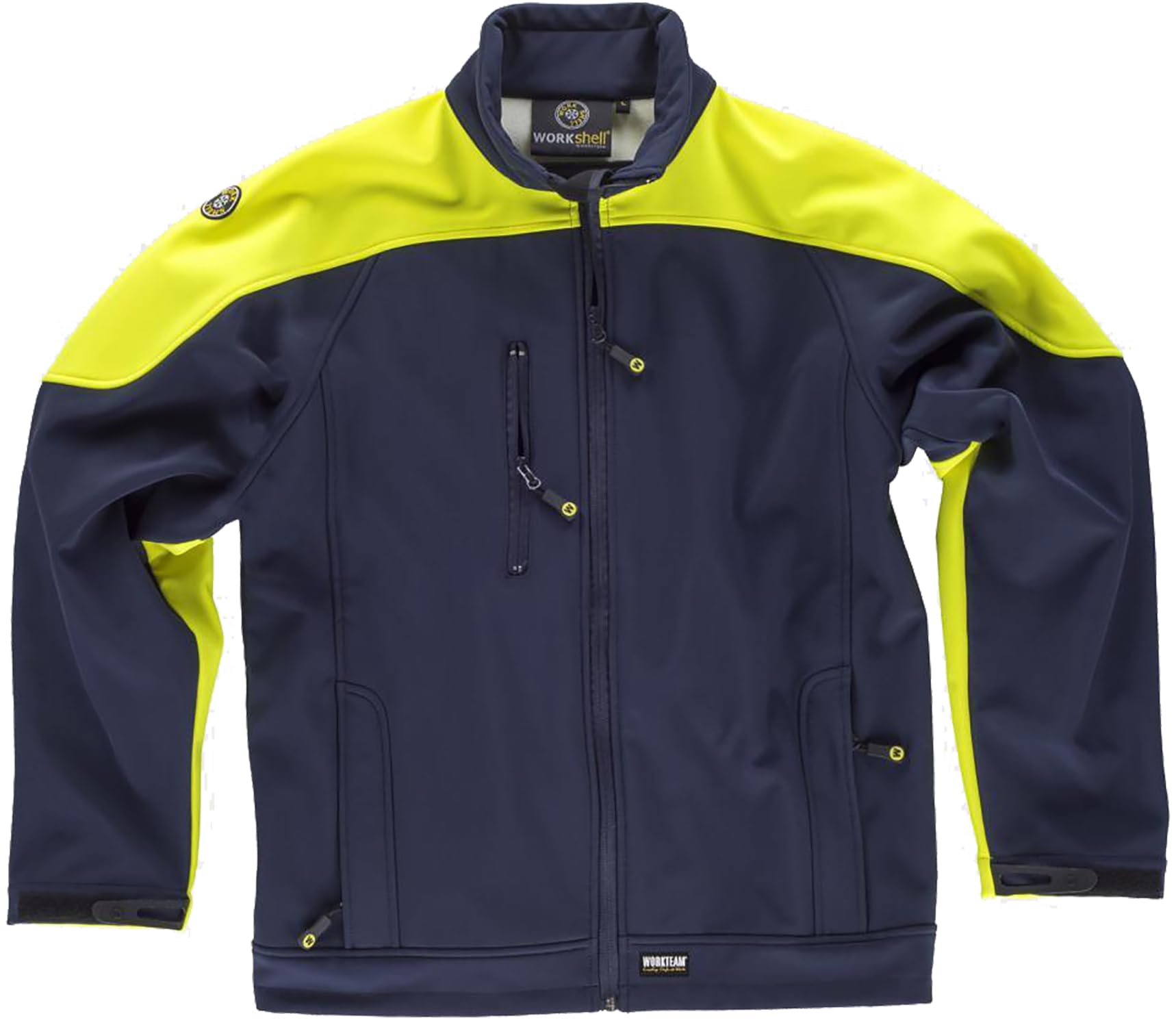 WORKTEAM Cazadora Softshell Alta Visibilidad con Protección Térmica, Cortavientos y Repelente al Agua, Certificada EN 14058 y EN 17353. Unisex