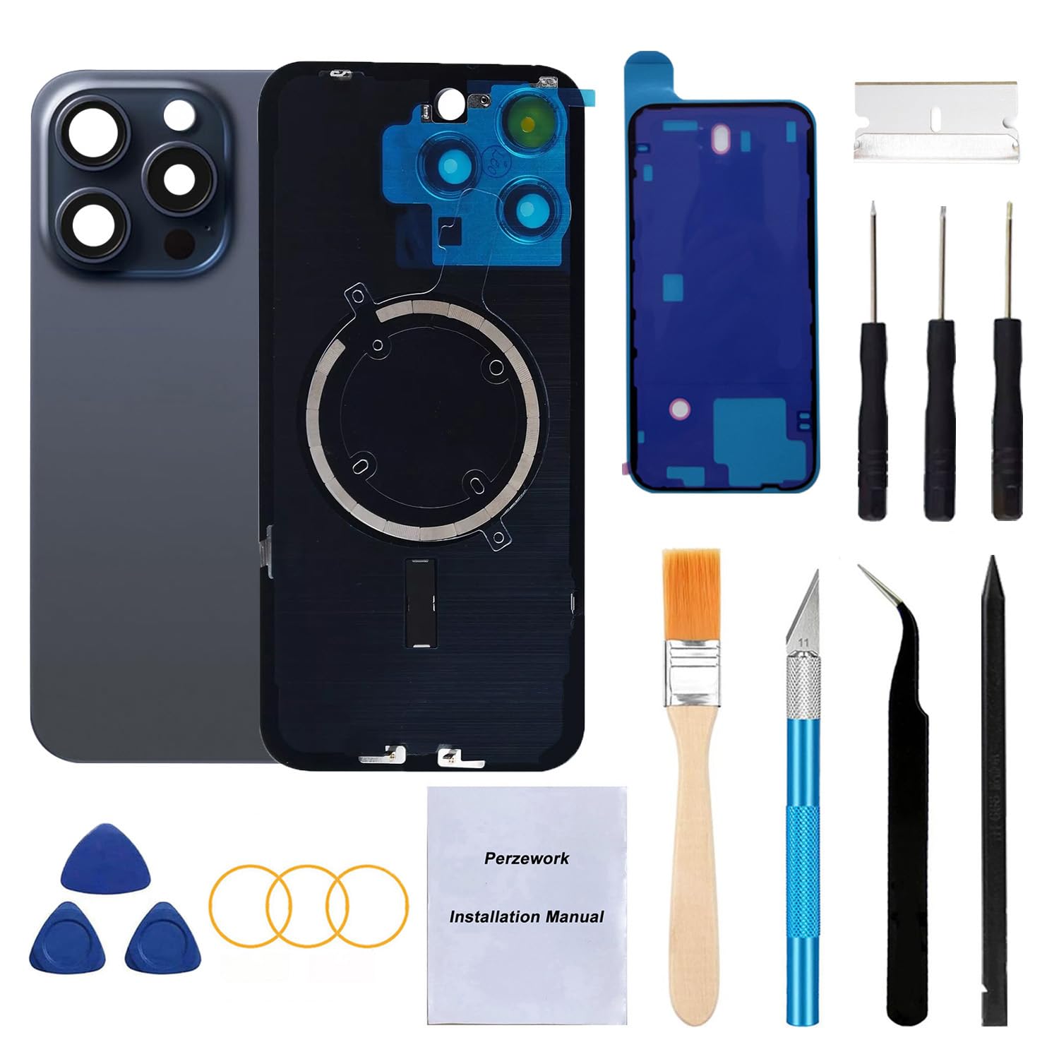 Amazon.com: Perzework Rear Back Glass Replacement for iPhone 15