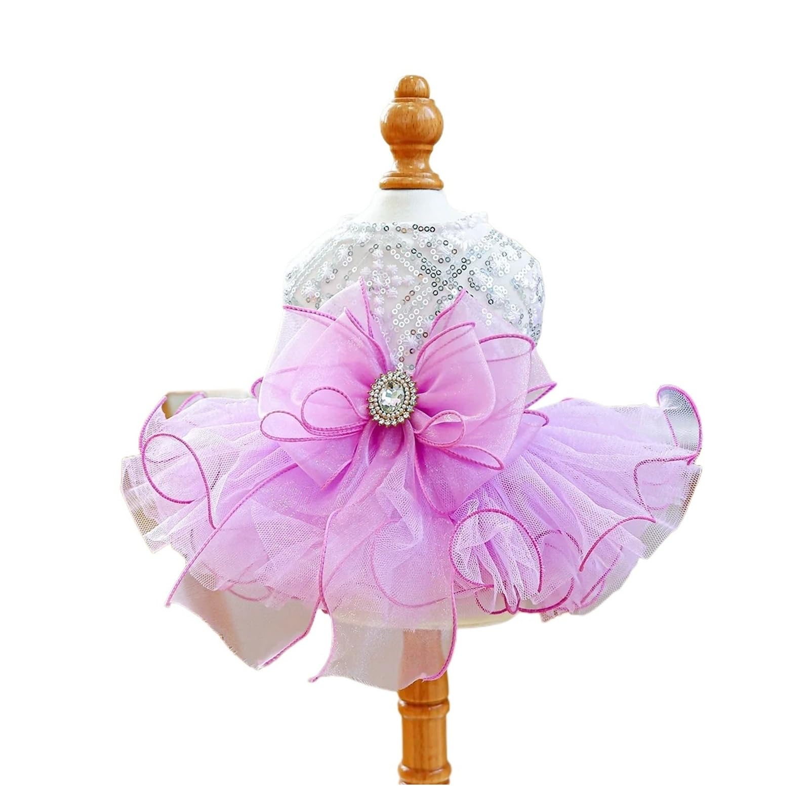 Robe de mariée Galaxie Bleue en gaze moelleuse haut de gamme pour chiens et chats