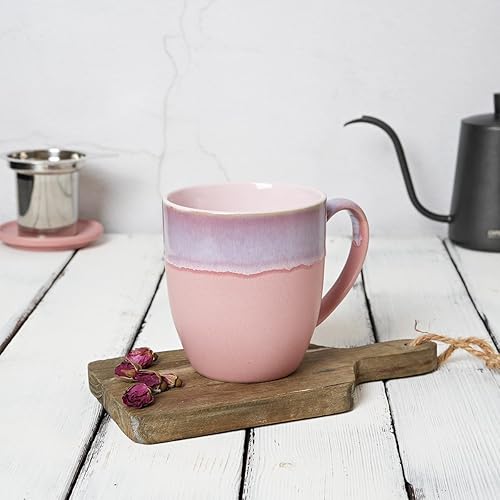 Miniatura 10 de Bosmarlin Taza de té de cerámica con infusor y tapa, 16 onzas, taza de té con colador, apta para microondas y lavavajillas, esmalte reactivo (16