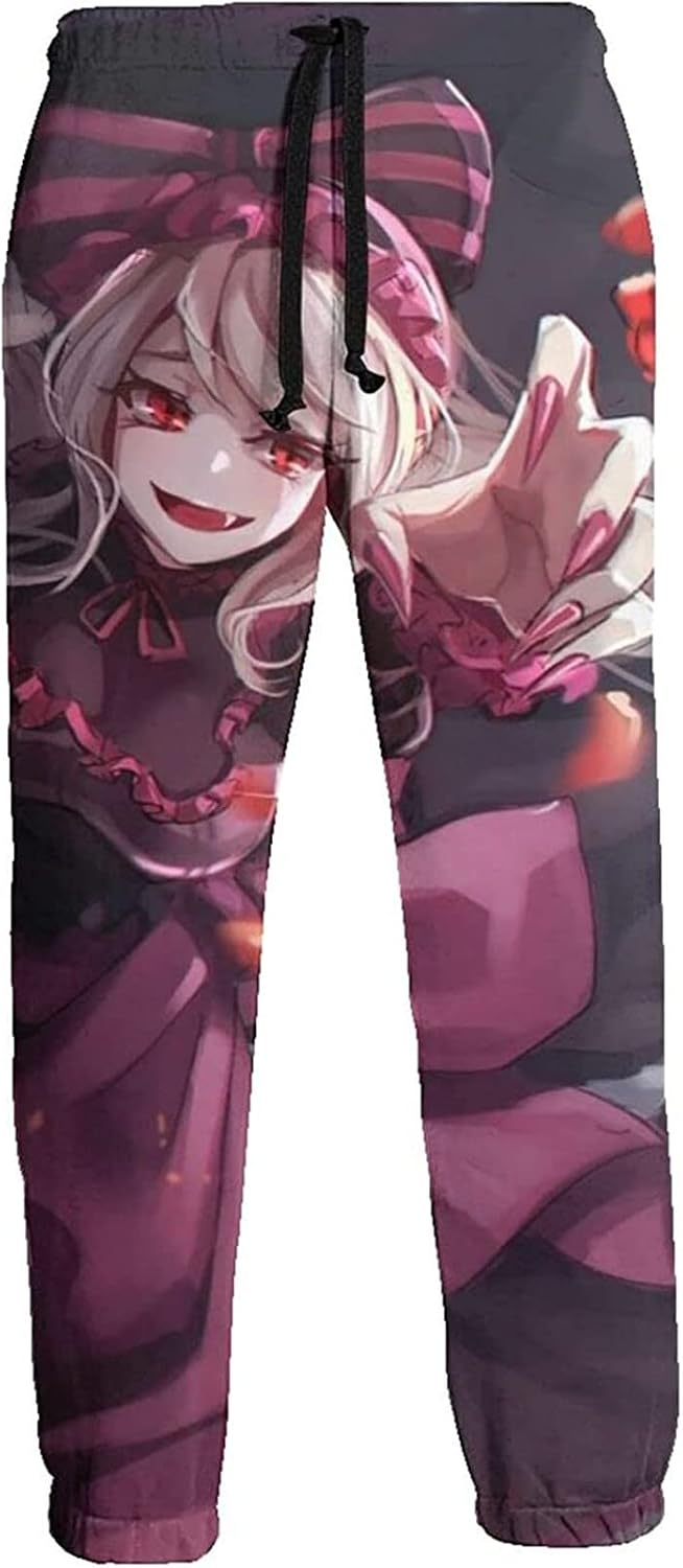 ISaikoy Overlord Anime Pants Albedo Trousers Gym Joggers Drawstring Cosplay Sports Sweatpants