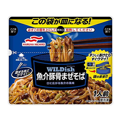 [冷凍]マルハニチロ WILDish魚介豚骨まぜそば 250g×12袋