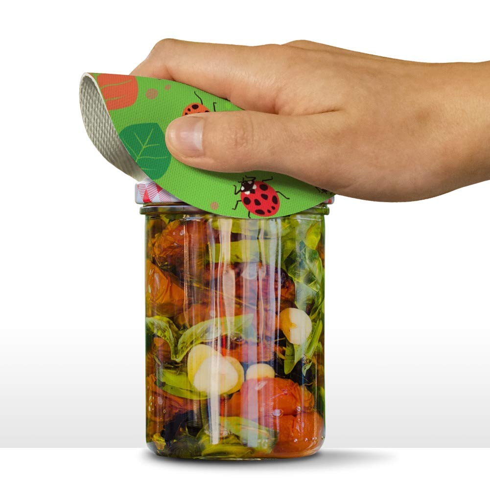 Lots of Ladybugs and Leaves Pattern Round Rubber Non-Slip Jar Gripper Lid Opener