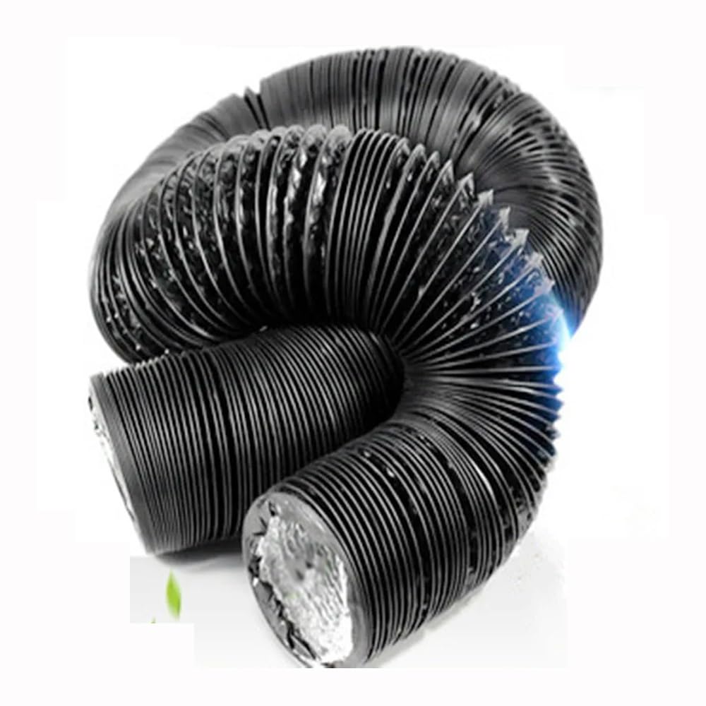 Abluftschlauch, Schwarz, Verdicktes Flexibles Abluftrohr, Durchmesser 15 cm, PVC-Aluminium, Belüftungssystem, Ventilatorschlauch, Küchen- Und Badezimmerzubehör, 1 Stück(Dia.150mm x 3m)