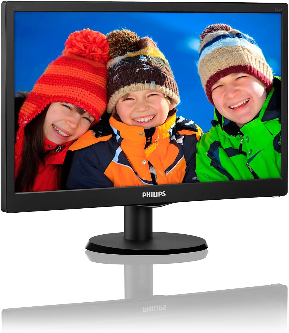 Philips203V5LSB26-20 inch HD Monitor, 60Hz, 5Ms, TN (1600 x 900, 200 cd/mยฒ, VGA)