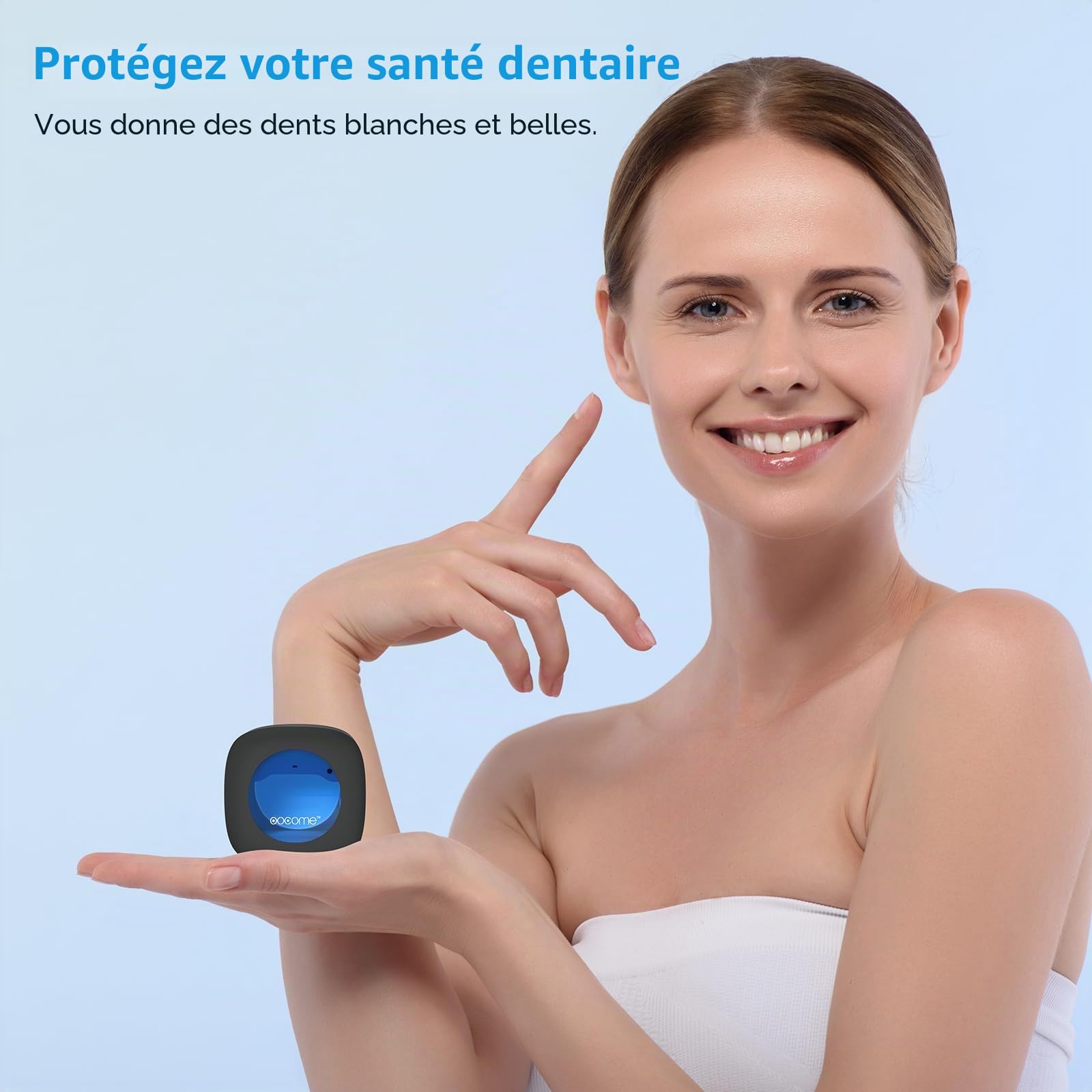 Étui Portable pour Brosse à Dents et désinfectant UV Profond, étui de Rangement pour Brosse à Dents avec Perforation sans Autocollant pour Voyage et Utilisation familiale(Noir)