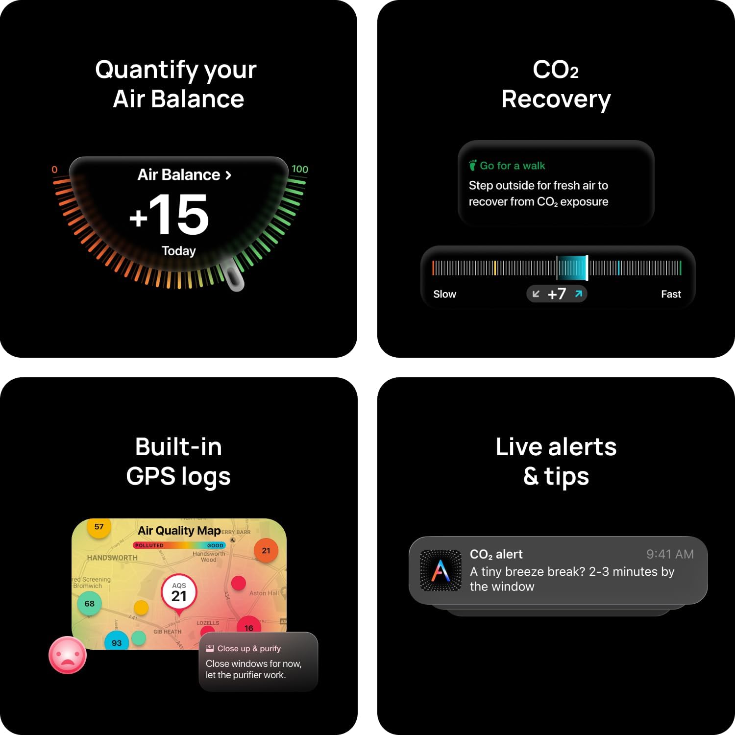 Atmotube PRO 2 - Monitor de calidad del aire portátil profesional para exteriores e interiores (PM, CO2, VOC, NOx, temperatura, humedad y presión atmosférica)