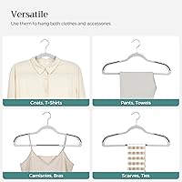 Vista 4 de SONGMICS Perchas para Abrigos, Paquete de 100 Perchas de Plástico para Abrigos, que Ahorran Espacio, Gris Claro y Gris Oscuro UCRP050G100