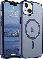 Vista 88 de SUPFINE - Funda magnética para iPhone 13 Pro Max (compatible con MagSafe), (protección contra caídas de grado militar de 10 pies), delgada, Negro