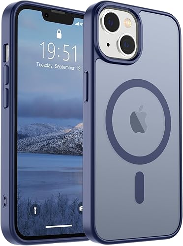 Miniatura 28 de SUPFINE - Funda magnética para iPhone 14 Pro Max (compatible con MagSafe), (protección contra caídas de grado militar de 10 pies), delgada, Negro