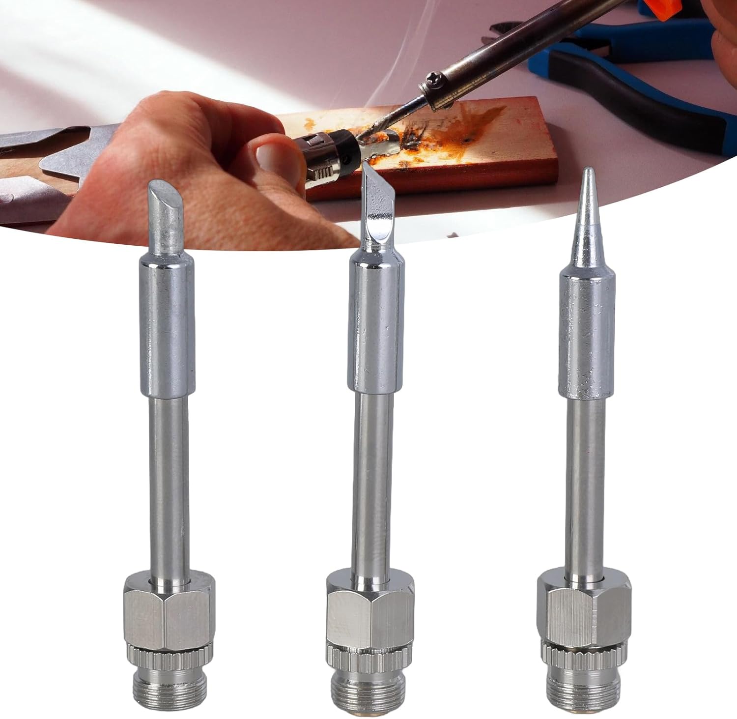 3Pcs 510.0 Interfaces USB Soldering Iron Tip USB Solder Tip Soldering Tip Set USB Soldering Iron Head Soldering Iron Tip