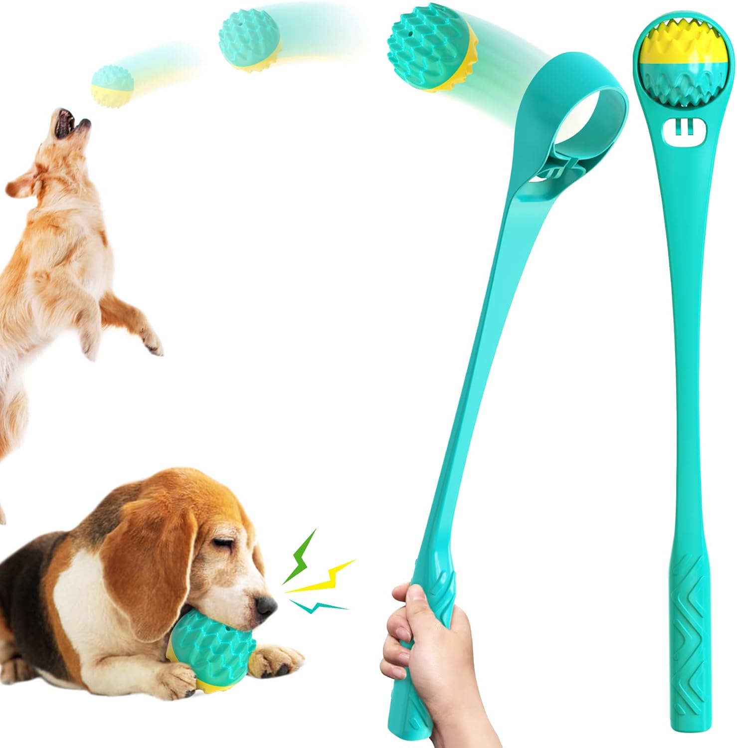 Pet Supplies Addcean Dog Ball Launcher with Chew Toy Ball, Ball