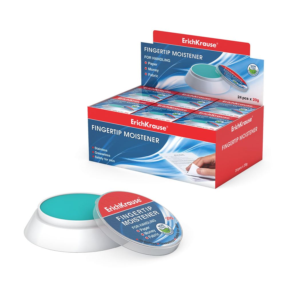 ErichKrause Gel humectante de componentes naturales, 20 g, 1 unidad, ayuda para billetes, documentos, catálogos, humidificadores de dedos, delicado con la piel