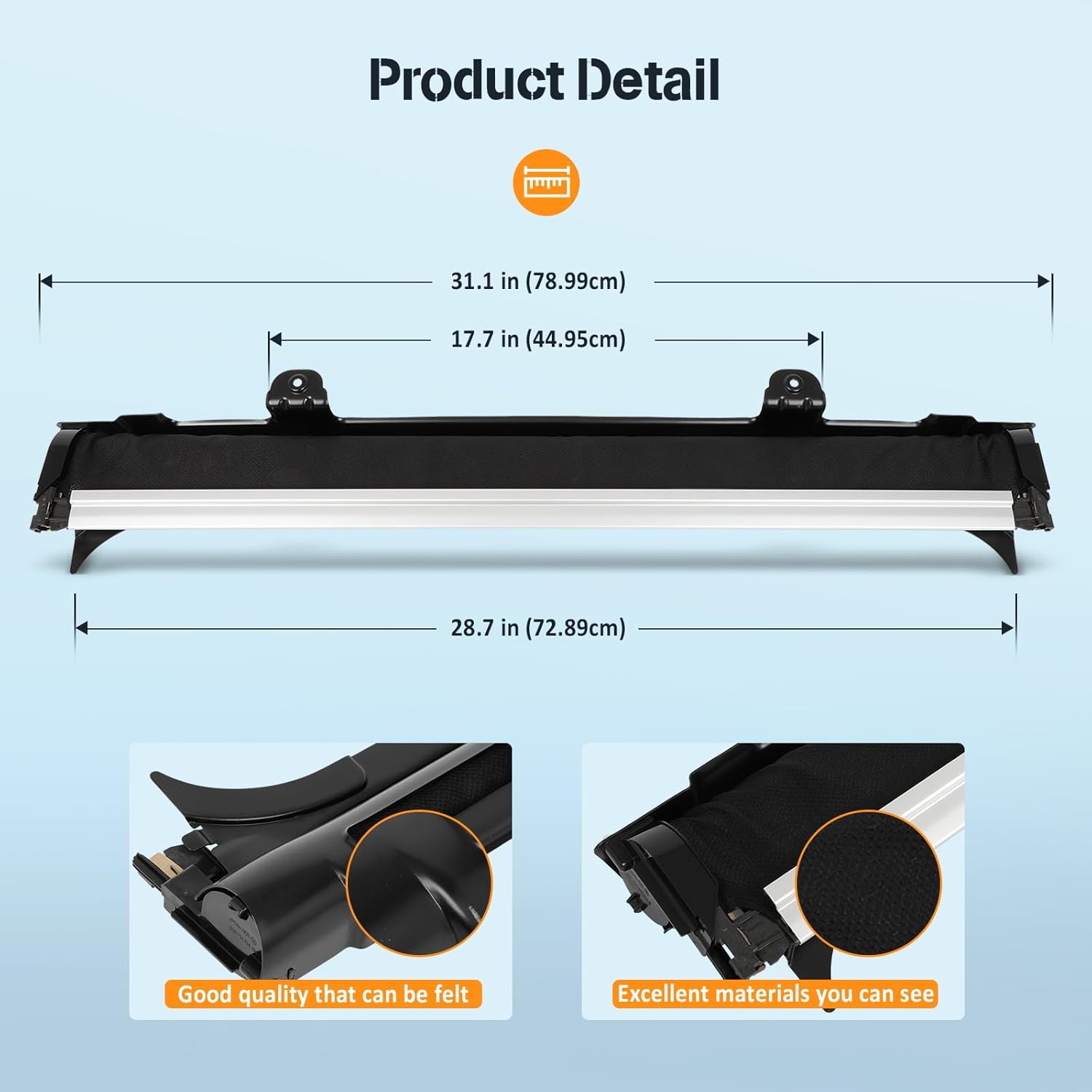 ECCPP Sunroof Sunshade Shade Curtain Cover Replacement for 2020 Fit for Cadillac XT5 2.0L 84498440 Grey