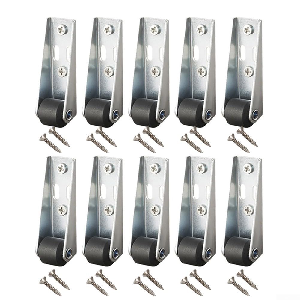 Ruedas giratorias, rueda direccional de soporte largo, ruedas de montaje lateral, ruedas de muebles, ruedas giratorias silenciosas, ruedas direccionales de montaje lateral para muebles (negro)