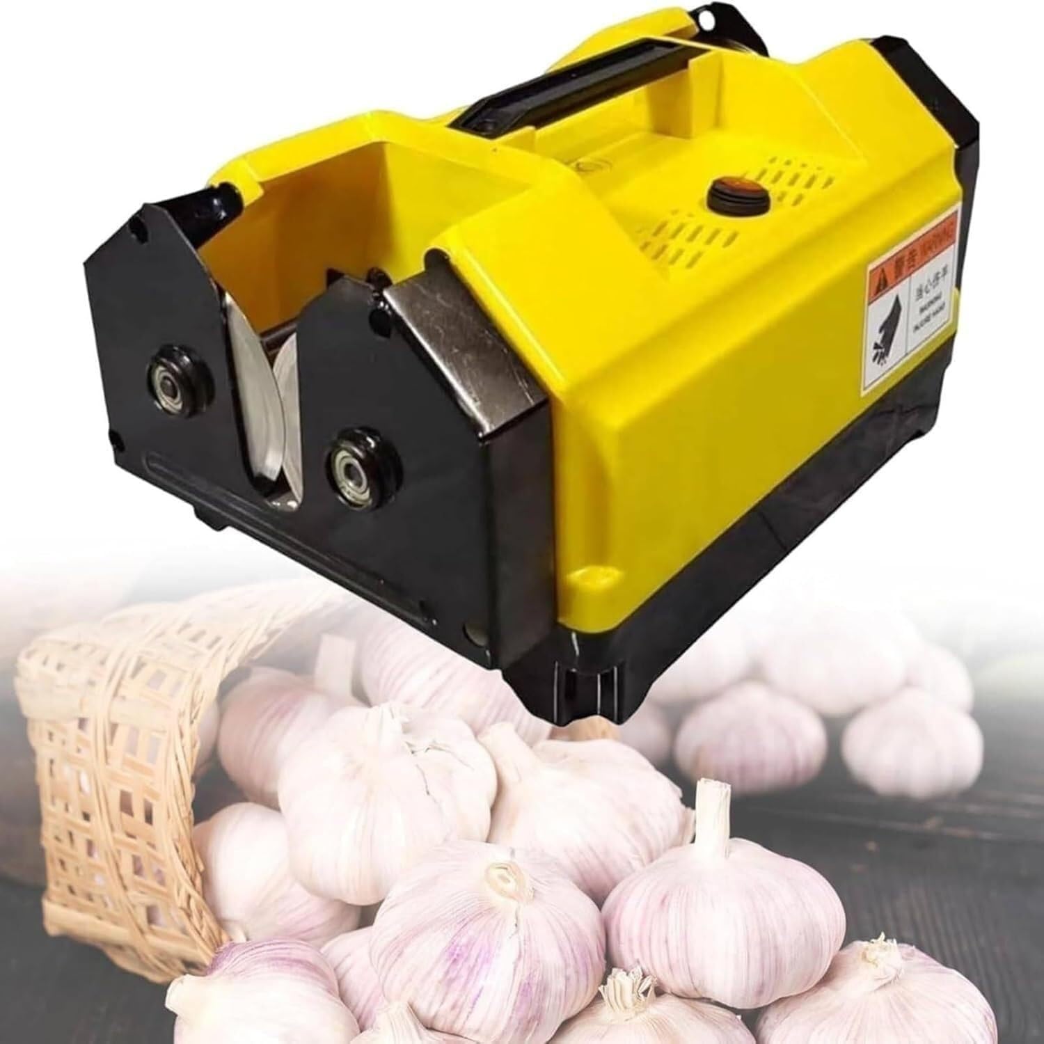 Double Head Garlic Tail Remover, Electric Garlic Rhizome Cutter, Cut Garlic Whiskers and Roots, Suitable for Garlic, Onion