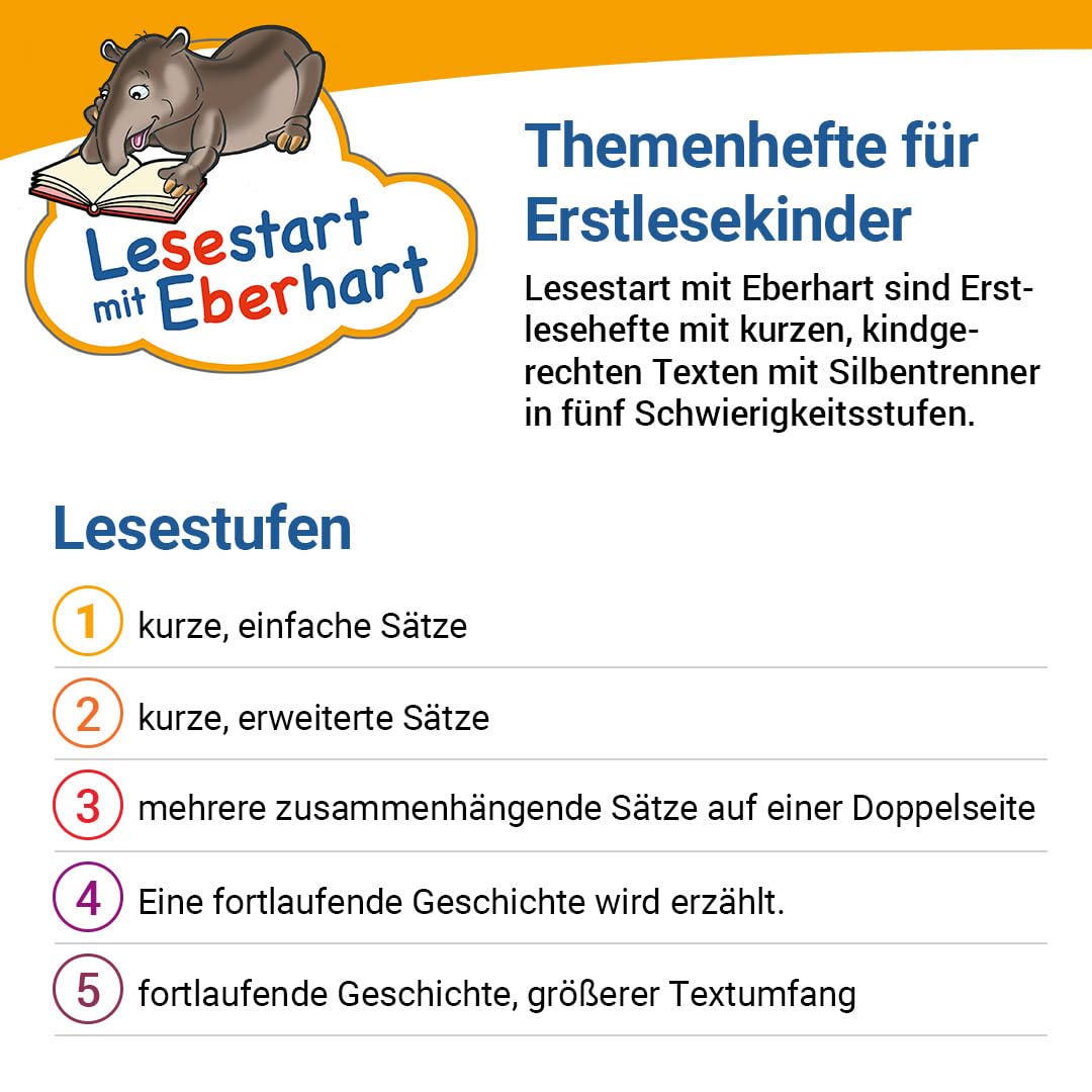 Paket – Lesestart mit Eberhart: Komplettbezug Heft 1 bis 50 plus Sonderhefte: Themenhefte für Erstlesekinder, Lesestufe 1 bis 5 (Lesestart mit ... für Erstlesekinder - 5 Lesestufen)