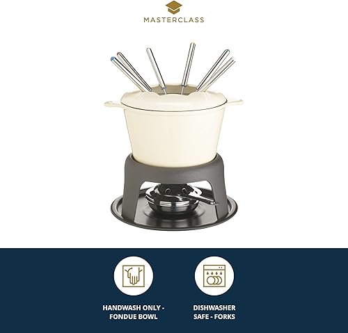 Miniatura 3 de Kitchen Craft Master Class BeigeJuego de fondue Hierro Fundido Esmaltado