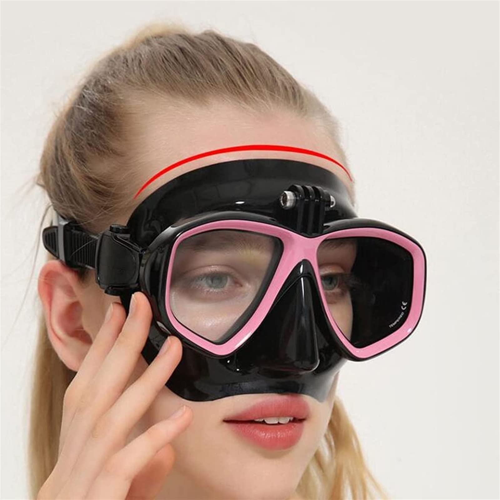 Maschere subacquee Occhiali da snorkeling Occhiali impermeabili e antiappannamento Realizzati con materiali ecologici Multifunzionali Unisex Attrezzatura subacquea HD Occhialini da nuoto (rosa)