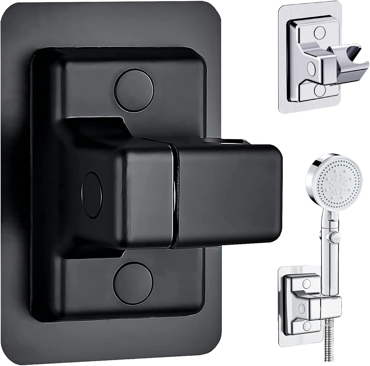 CANLENPK Self Adhesive Shower Head Holder, 360° Adjustable Handheld