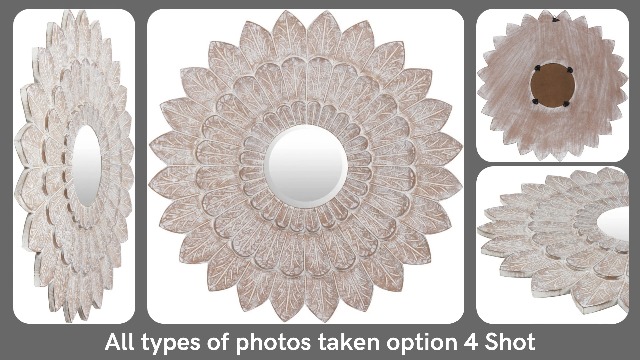 Amazon.com: SMARTCAREWOOD Handmade White Wash Round Sunflower