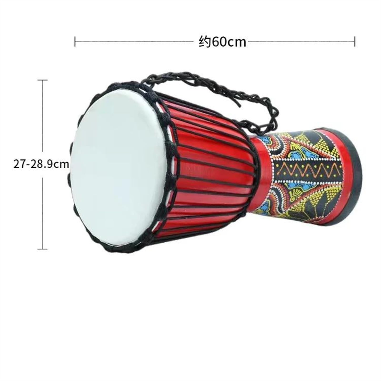Standardowy 12-calowy Drewniany Bęben Djembe Bęben Afrykański Dla Dorosłych Bęben Ręczny Afrykański Bęben Instrument (Color : C)