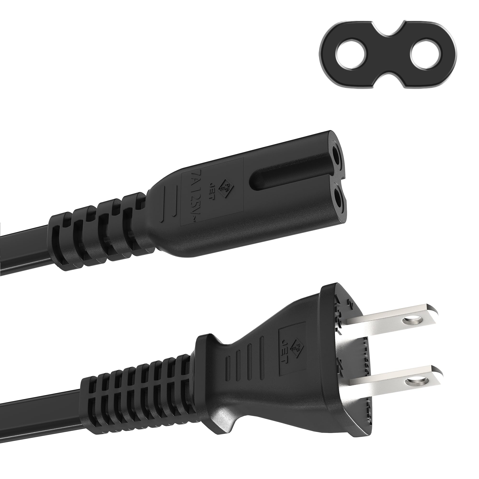 Amazon | メガネケーブル AC電源ケーブル 1.2m ストレート RoHS 120cm