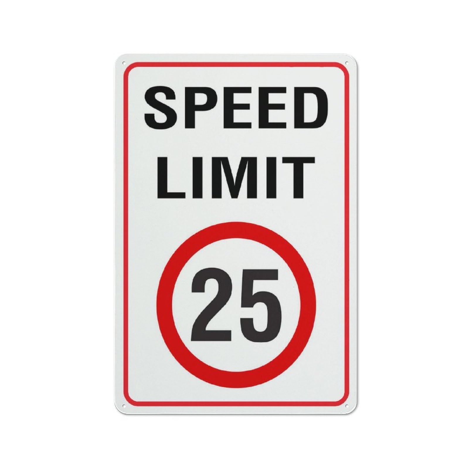 Speed Limit 25Km Sign, 8x12 Inch Premium Aluminum Yard Sign for House, Sun-Proof, Rust-Free