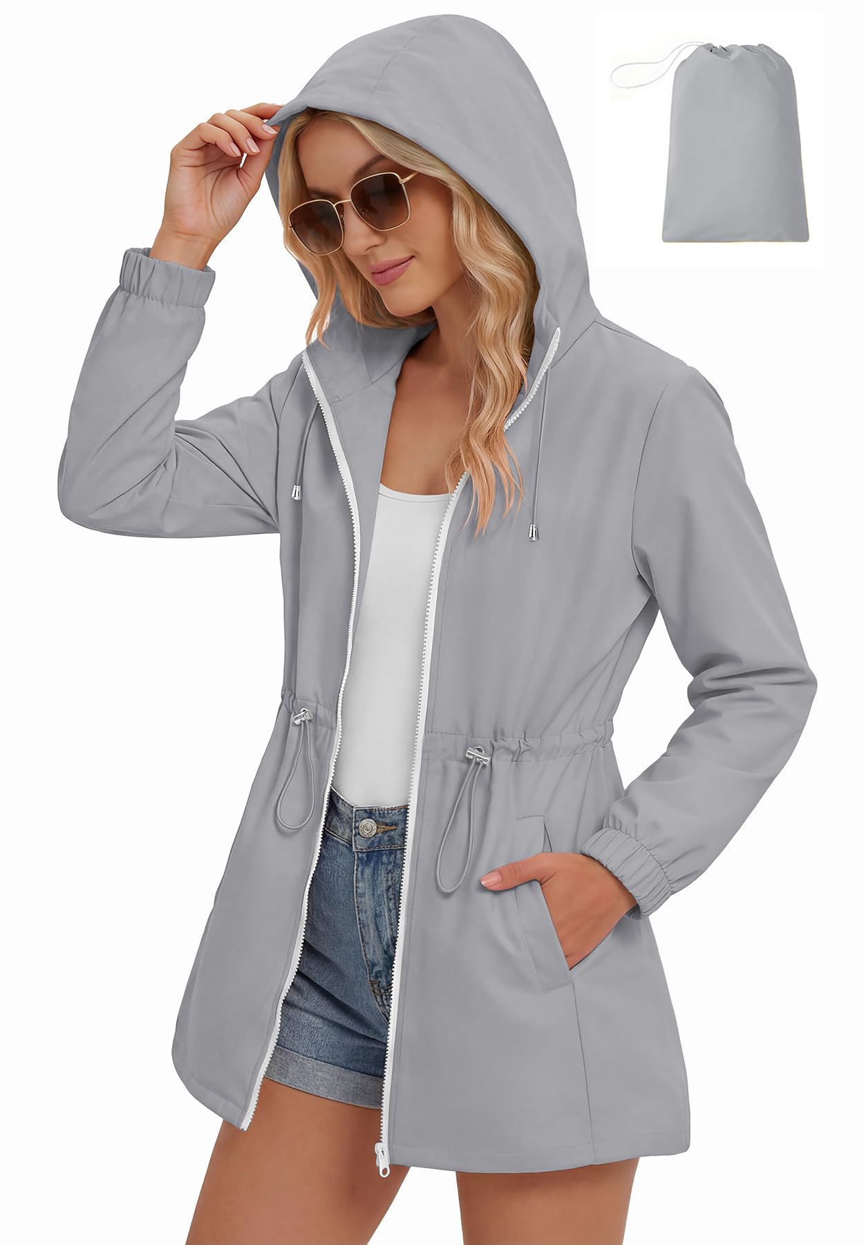Zando Packable Rain Jacket Women