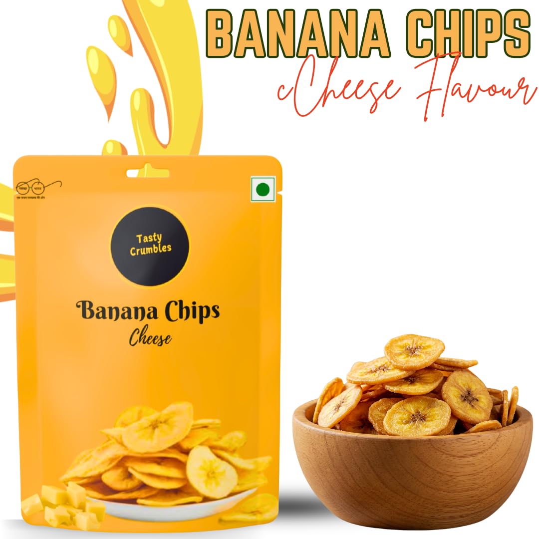 Tasty Crumbles Banana Chips, Salted and Cheese Flavoured Combo, 400g, Pack of 2(Each 200g) 2