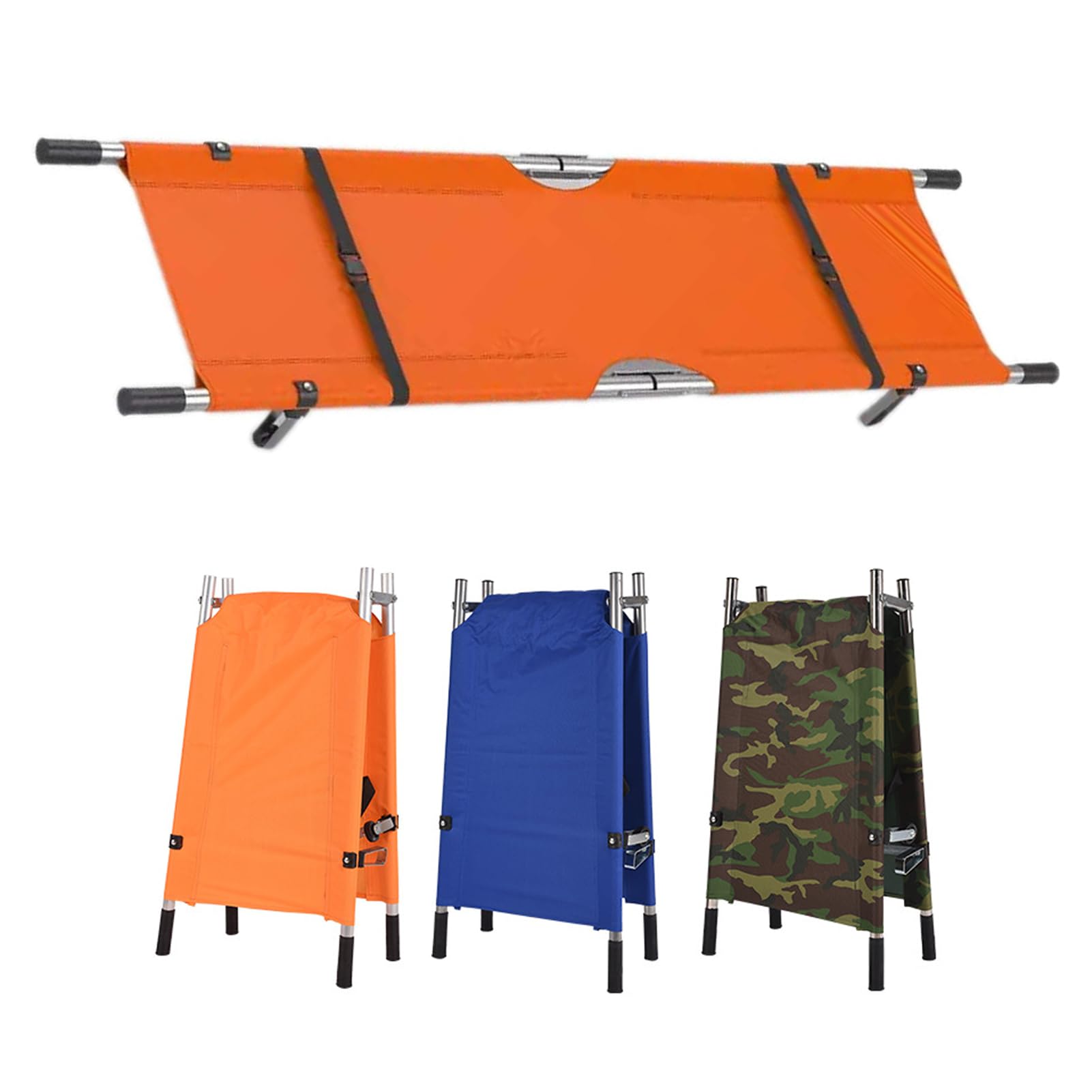 YNIYUJKL Portable Stretcher, Folding Stretcher For Medical Emergency, Stretcher With Heavy Duty Handles, Simple Ambulance Stretcher, Folding Compact Portable Stretcher,Orange-A