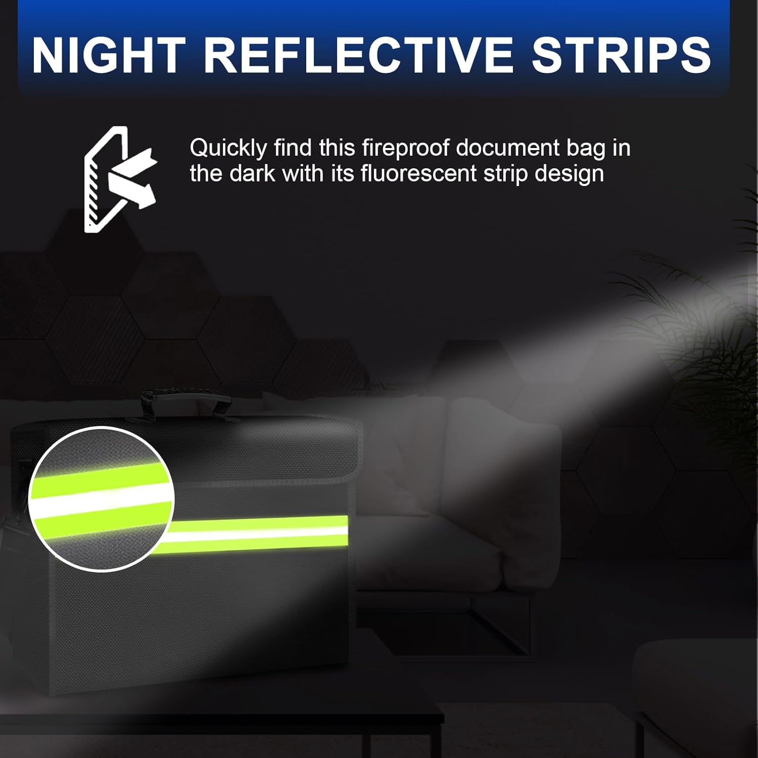 6500°F Large Fireproof Document Organizer with Lock,10 Layers Heat Insulated＆Waterproof Zipper,Removable Folder Layers/Wallet,Portable Home Travel Safe Storage for Files(16.5x12.4x5.5 inches)