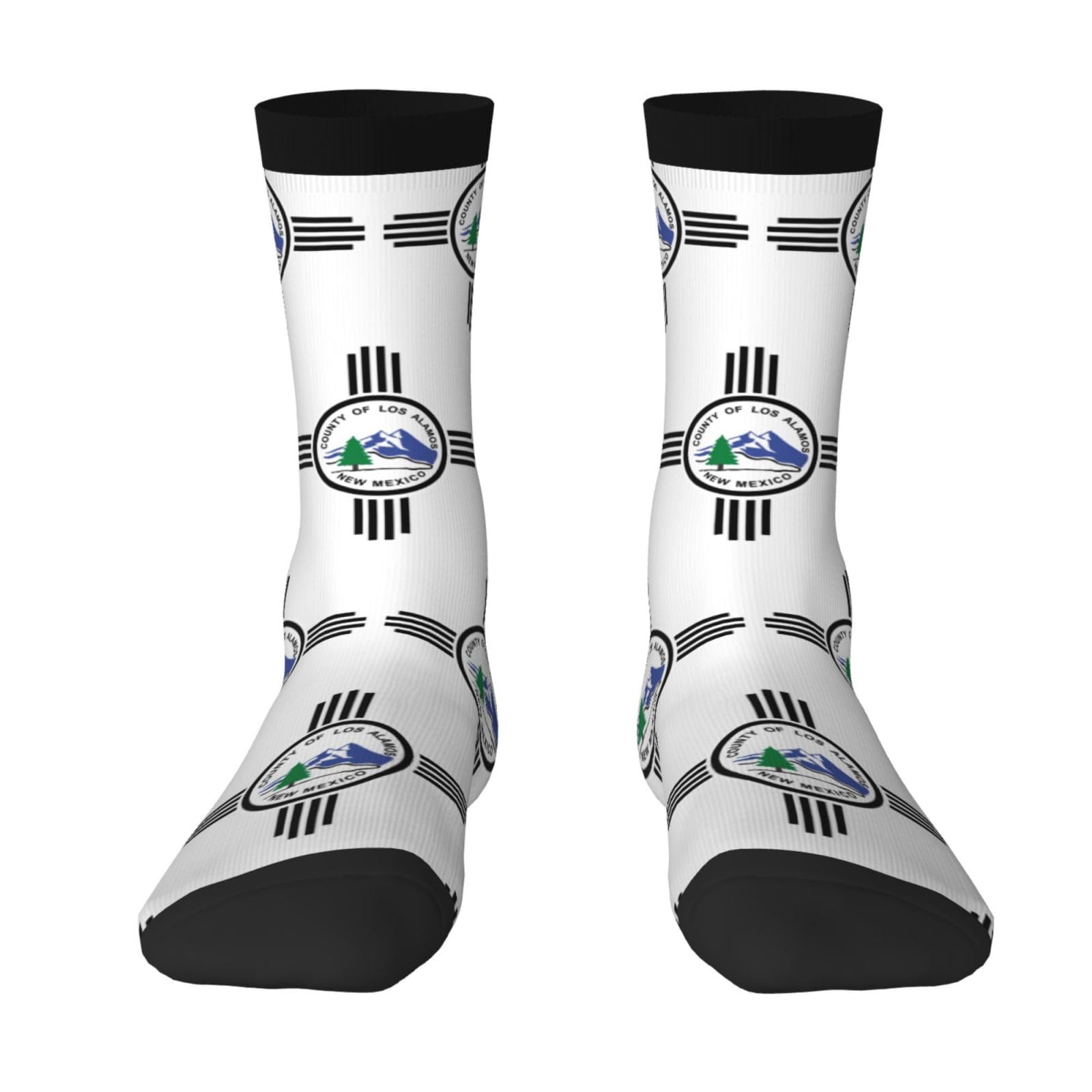 SIYTUAU Seal Of Los Alamos County, New Mexico Socks For Women Men Cushion Athletic Crew Socks Casual Wicking Socks
