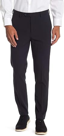 Adam Baker Mens Slim-Fit Flat-Front Dress Pants - Available in Colors
