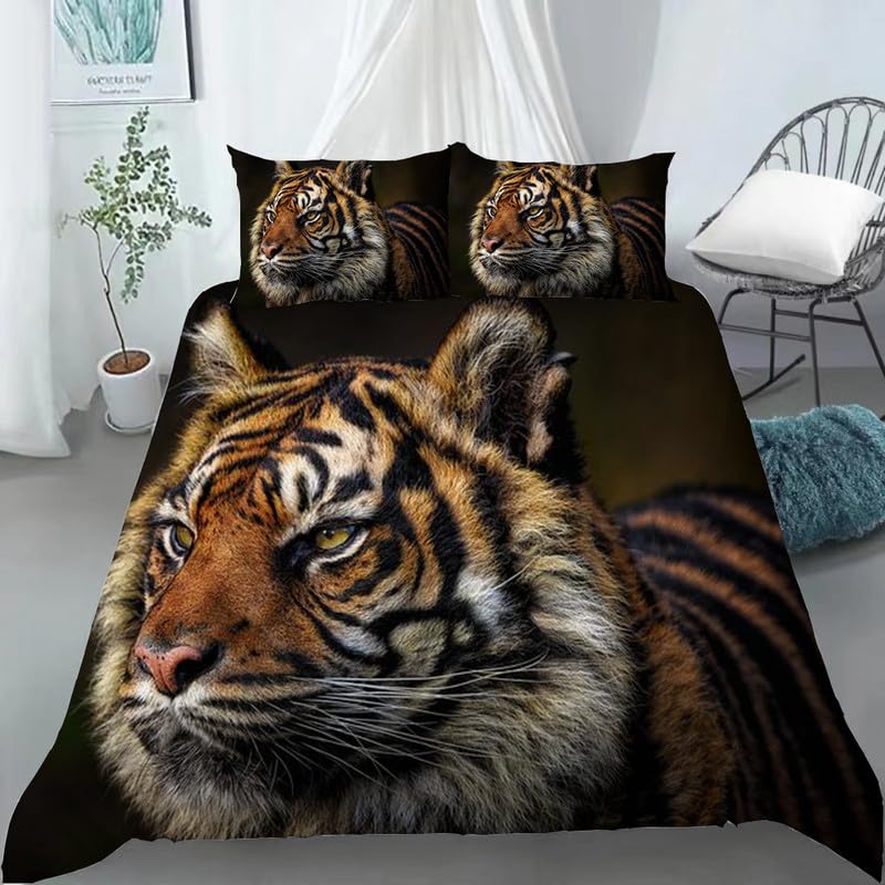 Funda nórdica tigre 220 x 240 sin arrugas para cama 150 de fácil lavado