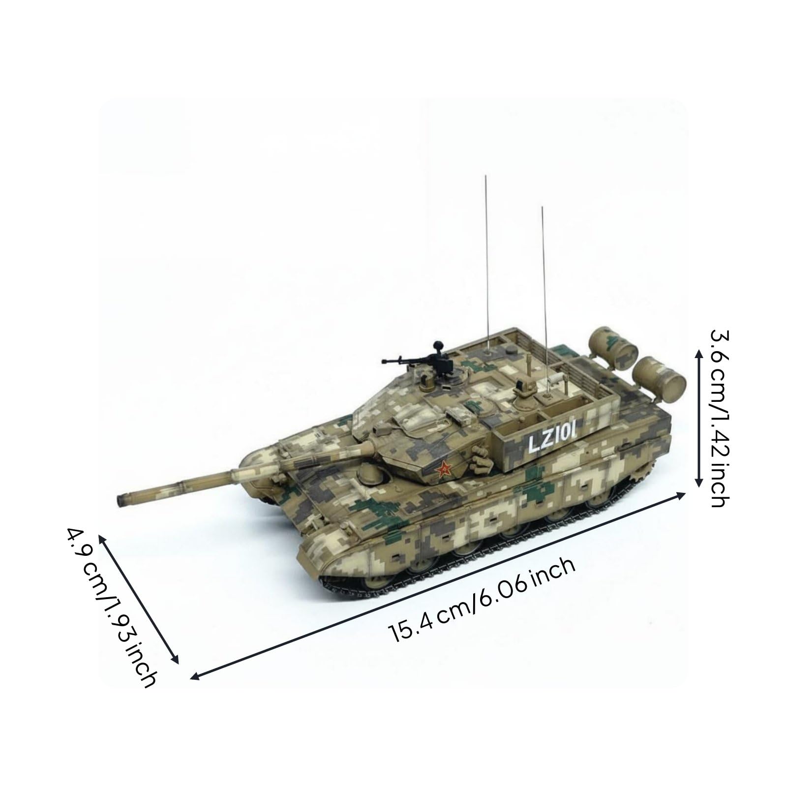 Modello Del Veicolo Armato Main Battle Tank-99A Preassemblato Miniatura Main Battle Tank-99A in 1:72 Multicolore Digitale Modello Militare 1:72, Militare, Mimetico Digitale Deserto