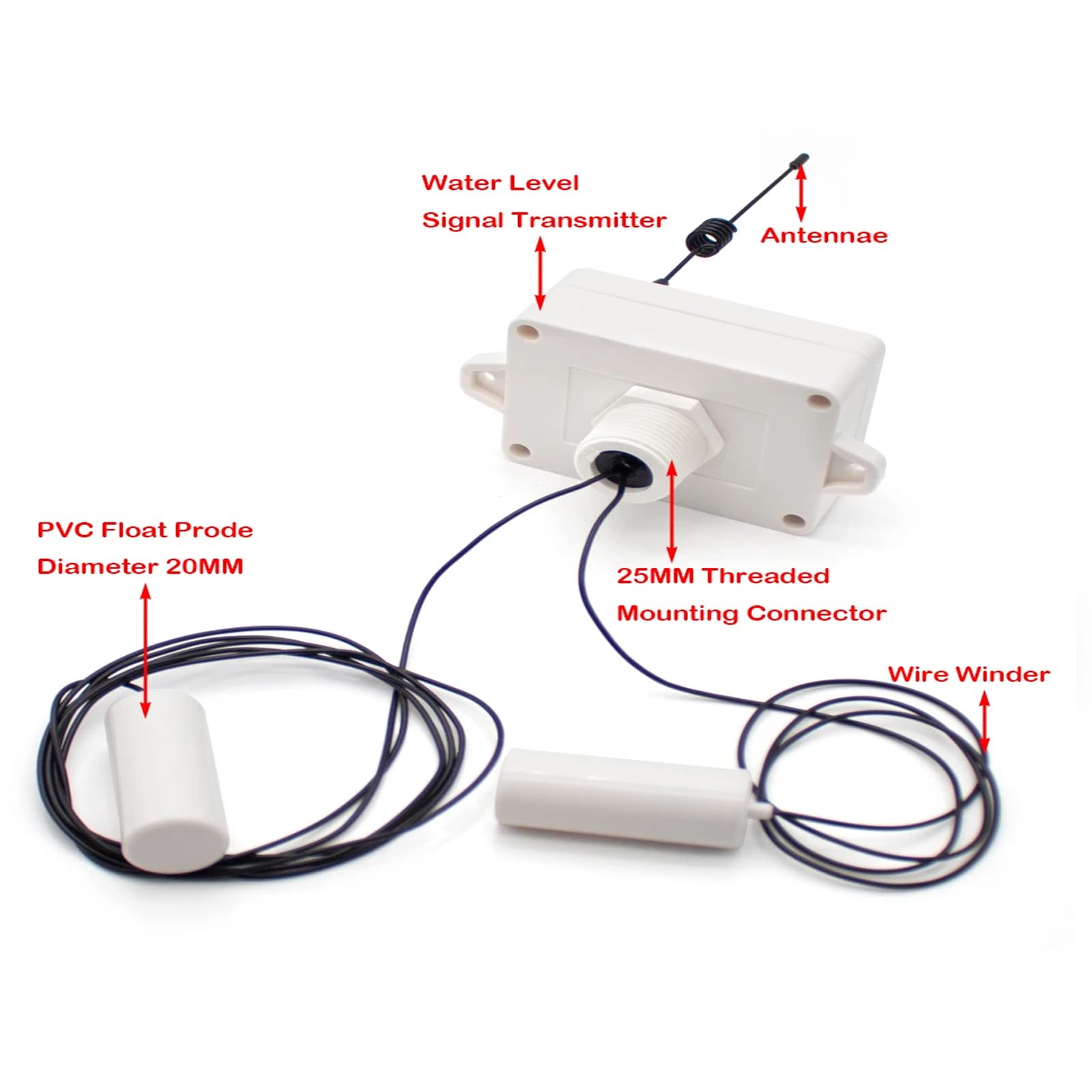 Toplionace Contrôleur de Niveau électronique Automatique Sans Fil, Télécommande Maison Tour D'eau Piscine Boule Flotteur Pompe à Eau Interrupteur Intelligent
