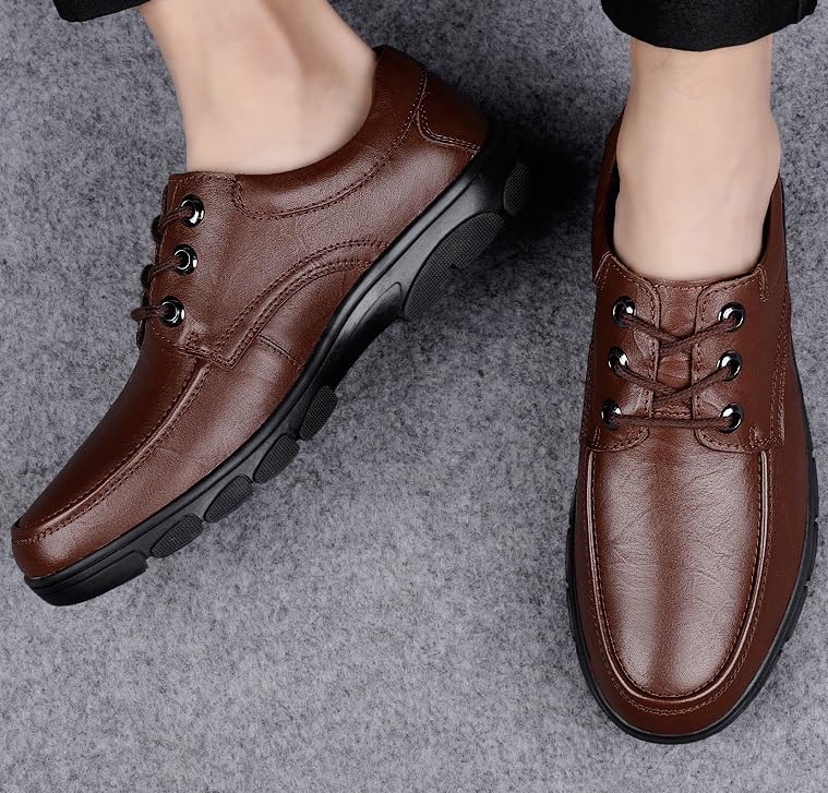 Men's Oxford Dress Shoes Lace-Up Classic Formal Business Casual Modern Comfortable Leather Tuxedo Shoes4