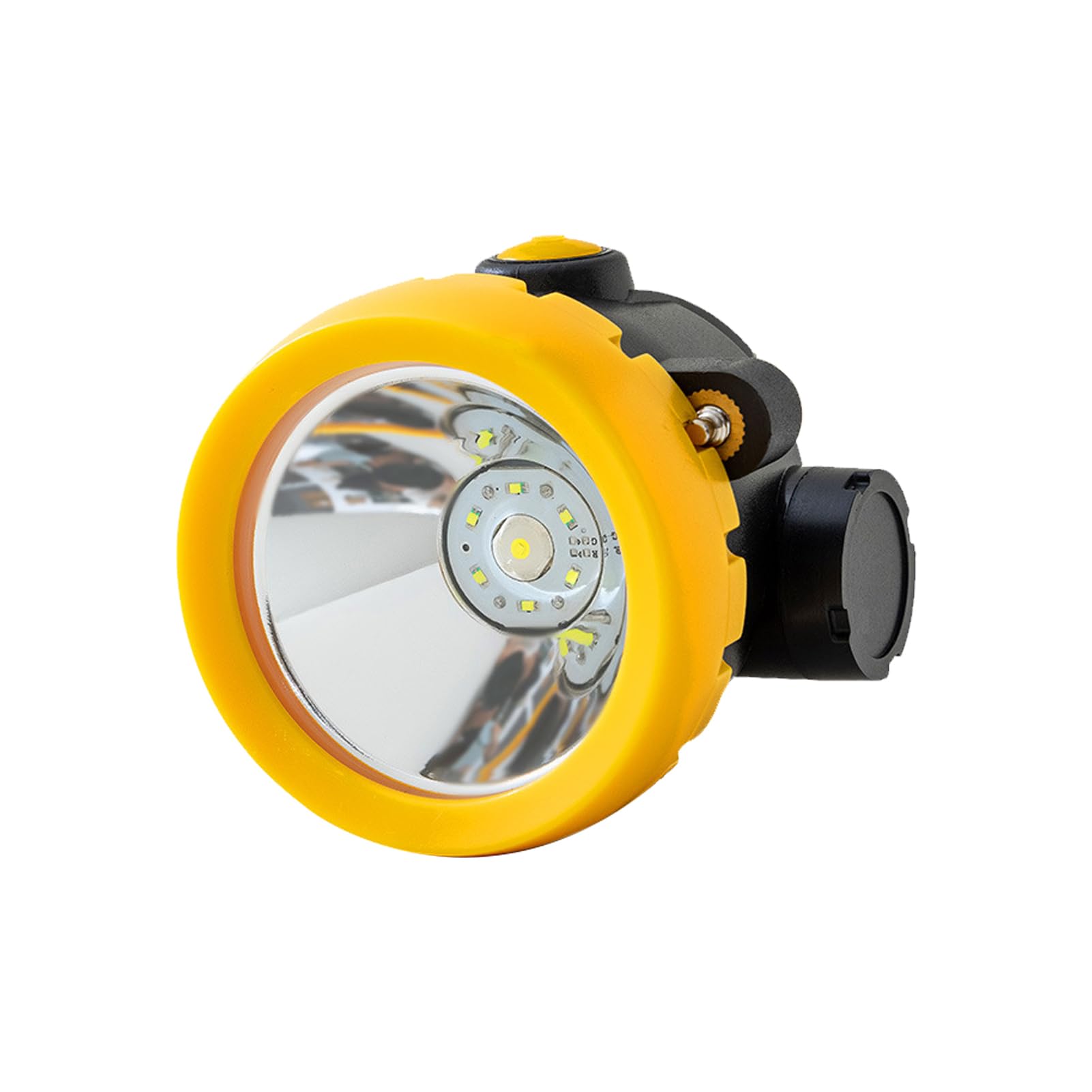 Lampe Frontale De SéCurité pour Mineurs, AntidéFlagrante, éTanche, Rechargeable, pour Casque De Chantier (Jaune)