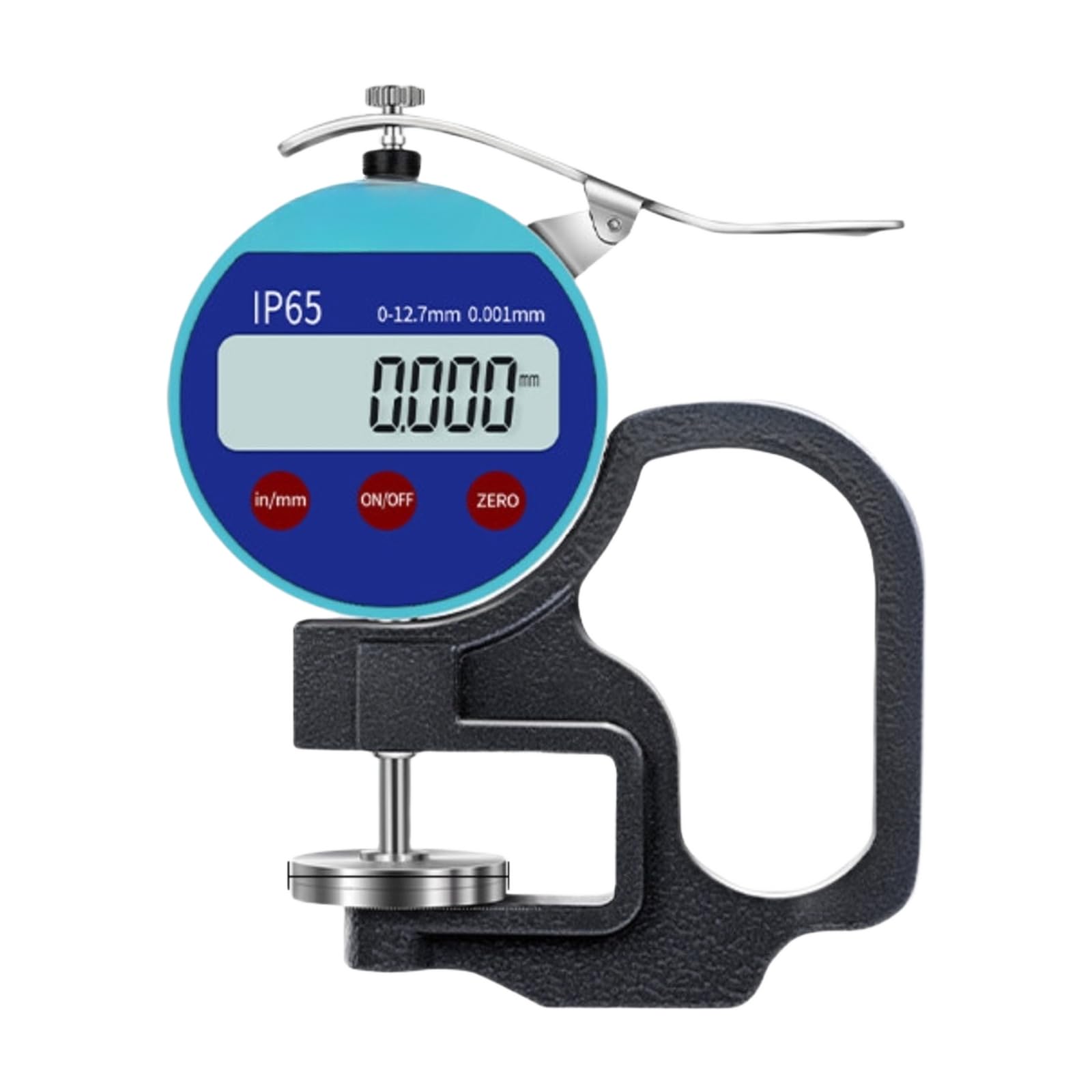 Spessimetro digitale, 0-12.7 mm, Risoluzione 0.001, Punte piatte(0.001mm/Large Flat Tip 0-12.7mm)