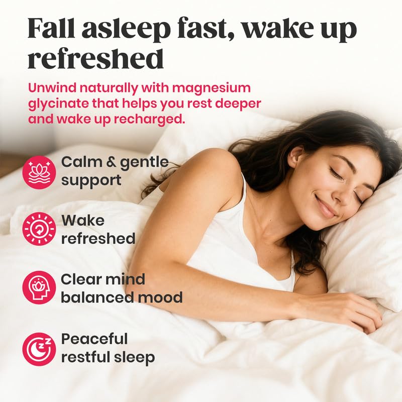 Miniatura 7 de 60 Day Supply - Gomitas de glicinato de magnesio de 400 mg con Ashwagandha, L-teanina, CoQ10, vitamina D3 y B6, gomitas de magnesio sin azúcar