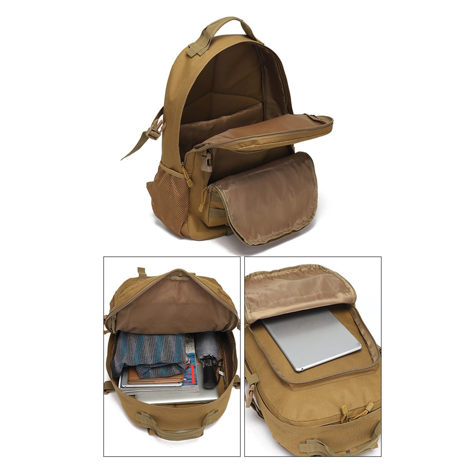 Taktyczny Plecak, Swobodny 35L Wodoodporny Oddychający Odporny Polowanie Trekking Wojskowy, Plecak Bug Out Bag Army 3 Days Pack Bags, Dla Mężczyzn Kobiet, Sport, Na Zewnątrz, Wycieczki(Gray Camouflage