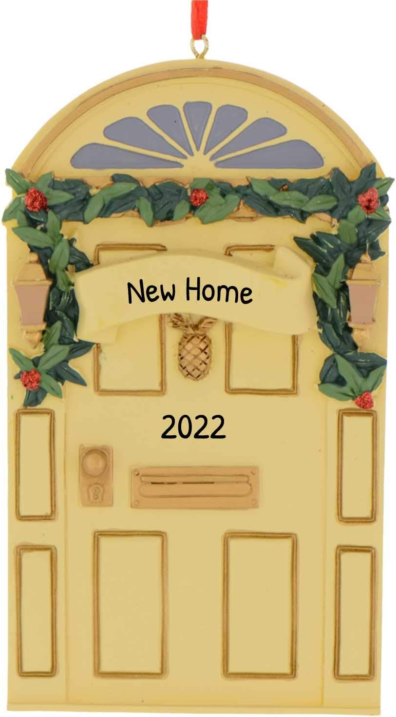 Personalized New Apartment Ornament 2022 - First Christmas in New Home Ornament 2022, Apartmentwarming Gifts, House Warming Gifts New Home - Cream Door - Free Customization