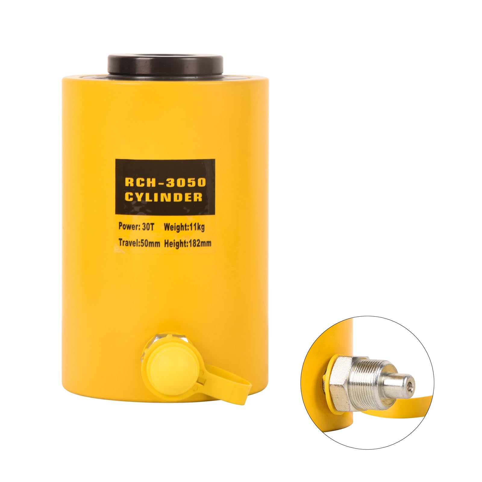 LFGUD 30T Hydraulic Cylinder Jack, 2" Stroke Single Acting Hollow Hydraulic Lifting Ram Cylinder RSC-3050 Automatically Porta Power Jack for